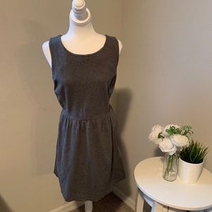 GAP Charcoal Gray Stretch Knit Fit & Flare Dress